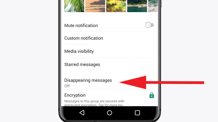 How to use disappearing messages on WhatsApp: Selecting disappearing messages